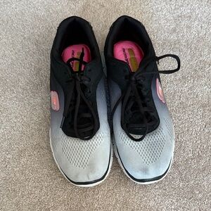 Sleek Black and Gray Women's Sneakers